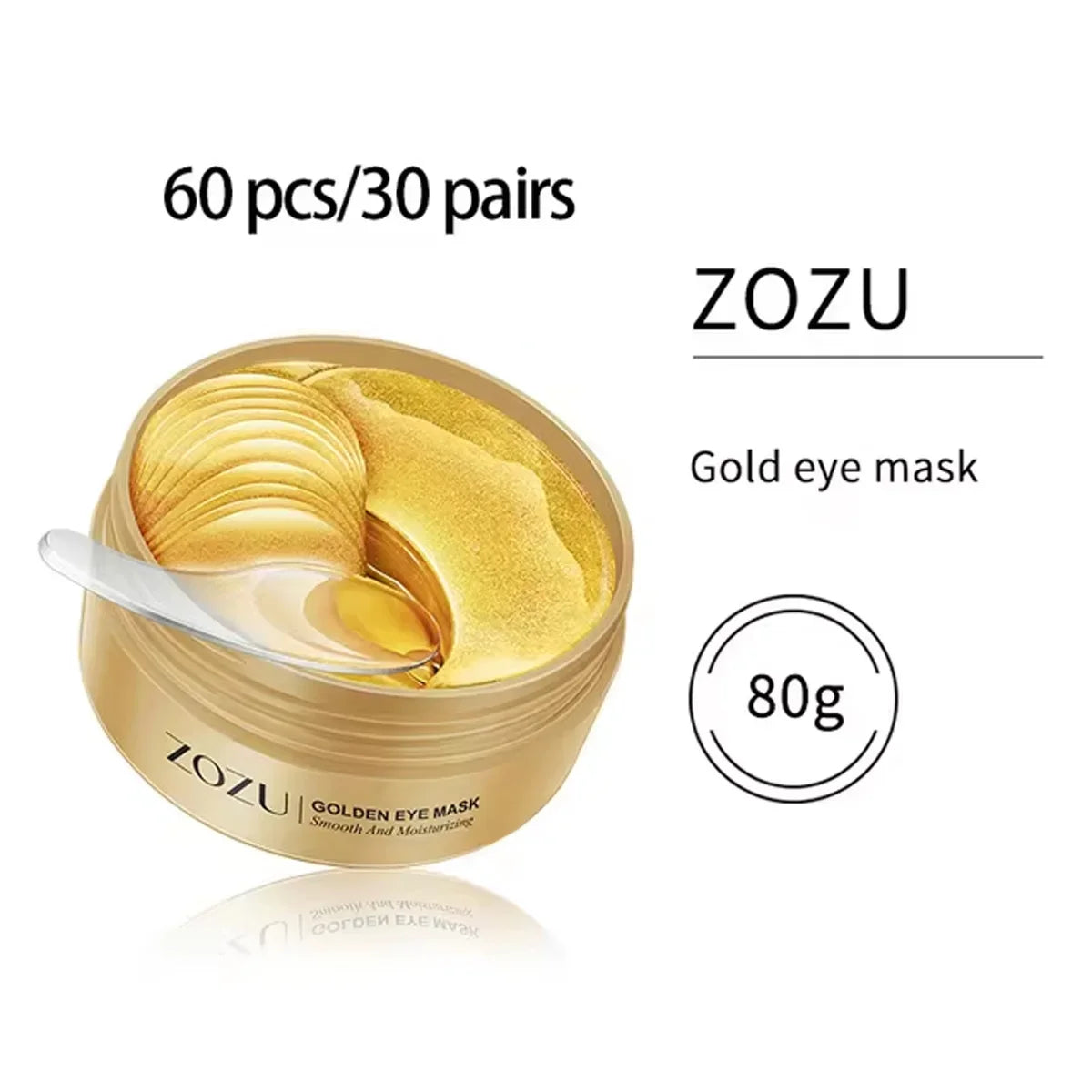 60pcs / 120 pcs masques oculaires Avocado Gold Hydratage Magniture Améliorez les plaques d'œil des yeux anti-rides pour les cercles sombres