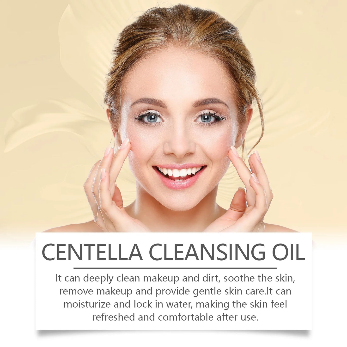 Eelhoe Centella Nettoyage du maquillage du visage Huile Hydratage pour le visage Retrait des pores Nettoyage des soins de la peau sensibles à l'huile