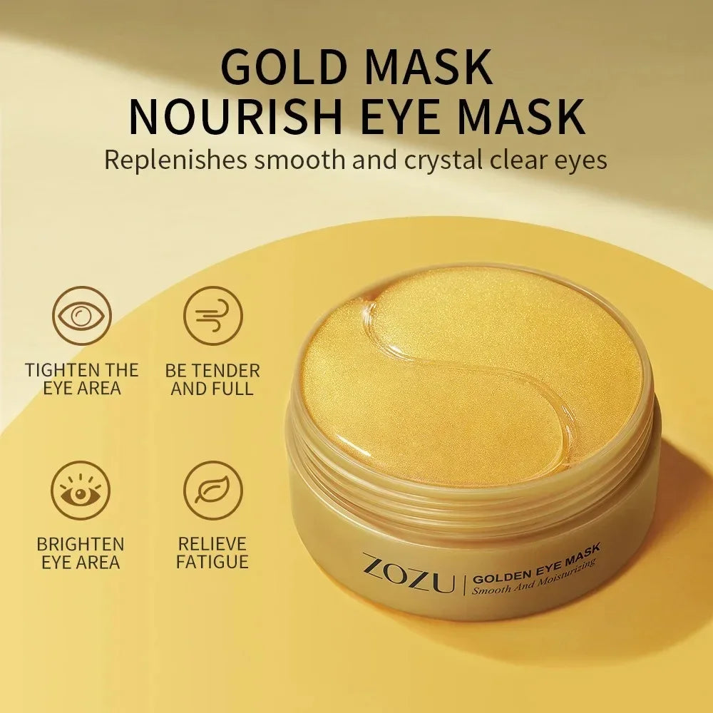 60pcs / 120 pcs masques oculaires Avocado Gold Hydratage Magniture Améliorez les plaques d'œil des yeux anti-rides pour les cercles sombres