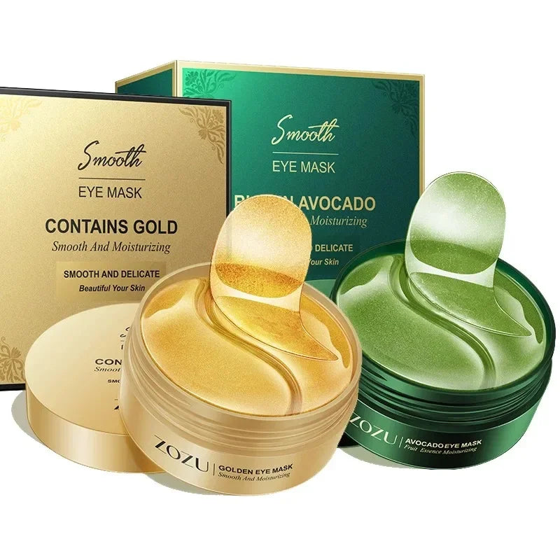 60pcs / 120 pcs masques oculaires Avocado Gold Hydratage Magniture Améliorez les plaques d'œil des yeux anti-rides pour les cercles sombres